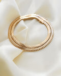 Rare Wider Danish Geneva Vintage Bracelet 14K Gold 1970