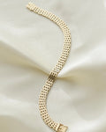Stunning Danish Vintage Brick Link Bracelet 14K Gold