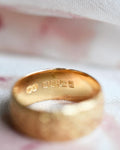 Gorgeous Edwardian Flower Engraved Ring 18K Gold 1905