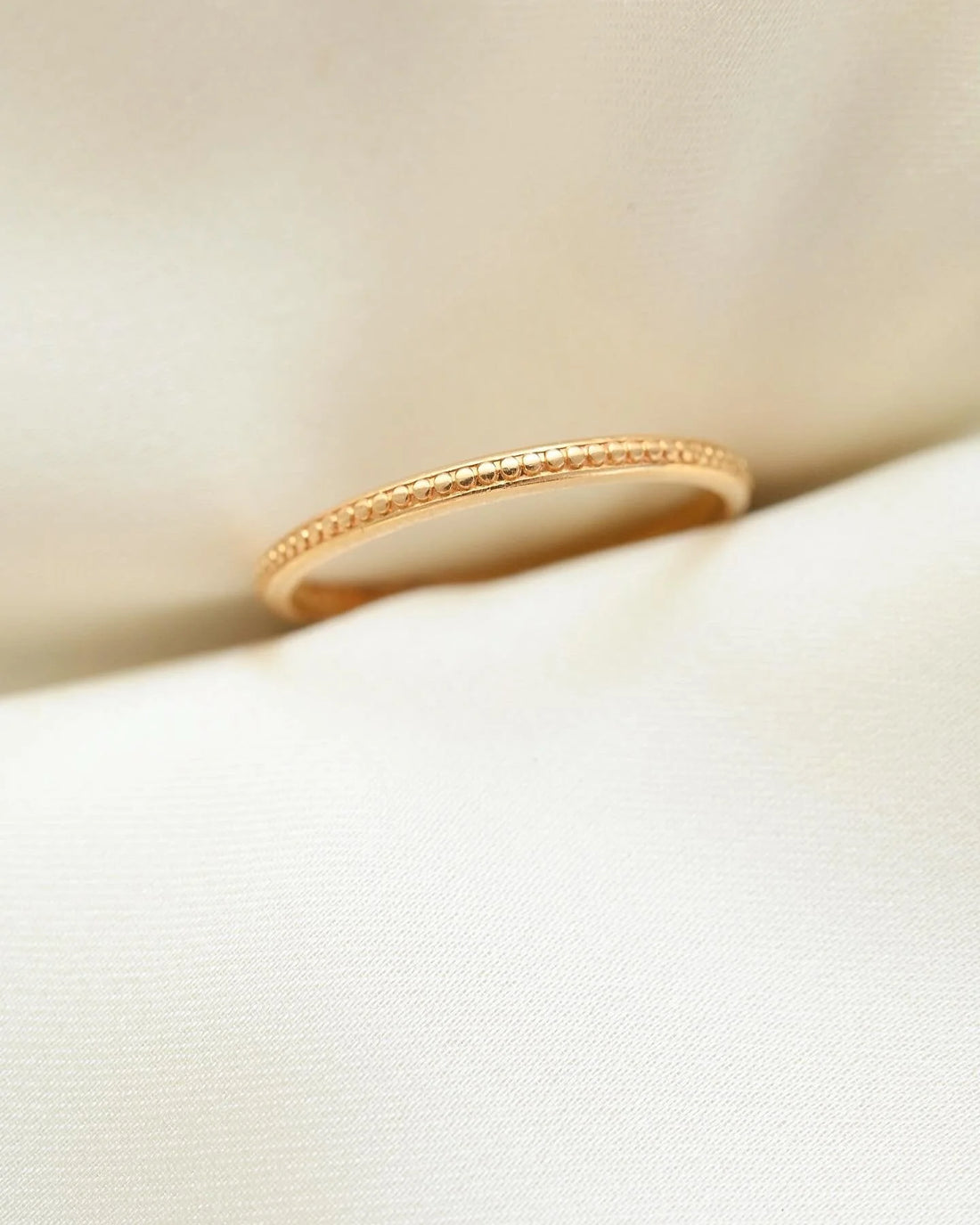 Rare Dotted Swedish Vintage Band 18K Gold