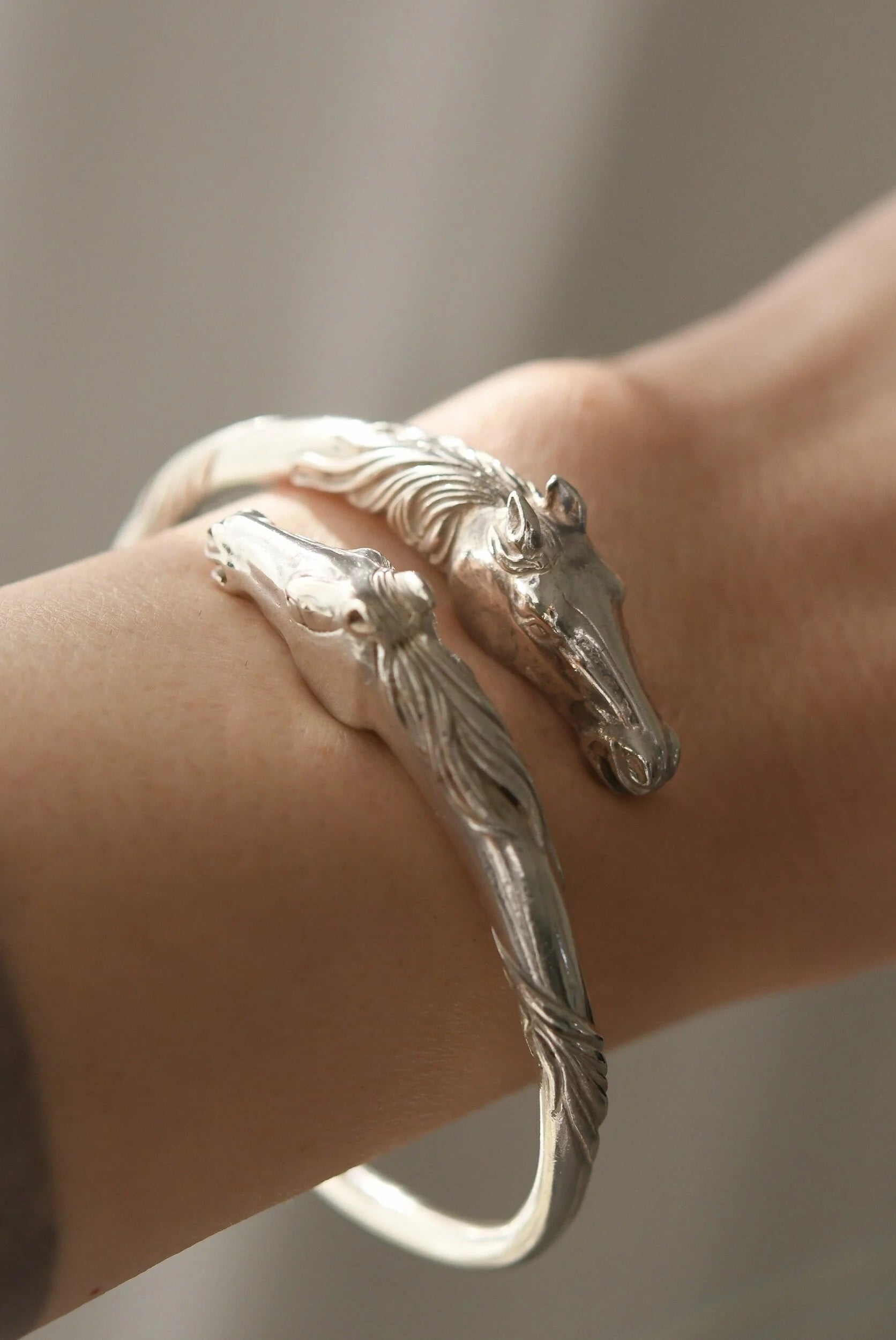 French Sterling Silver Horse Bracelet By Arthus Bertrand &amp; Cie 1940s