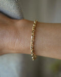 Outstanding Perfect Danish Vintage Biker Link Bracelet 14K Gold 1980