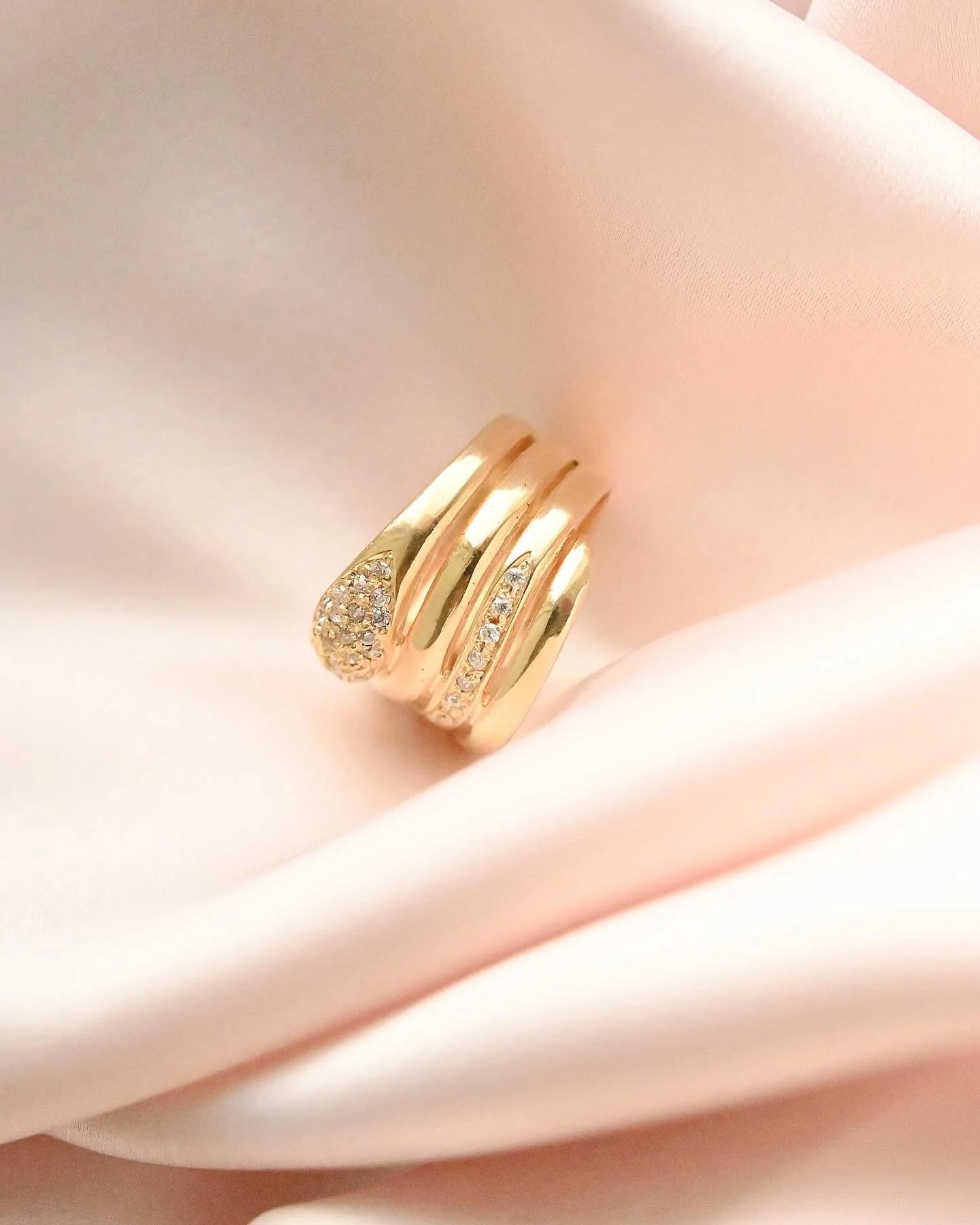 Absolutely Perfect Antique Diamond Serpent Ring 14K Gold