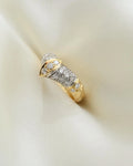 From Personal Collection 0.95 Carats 6.5 Grams Diamond Chevron Ring 18K Gold