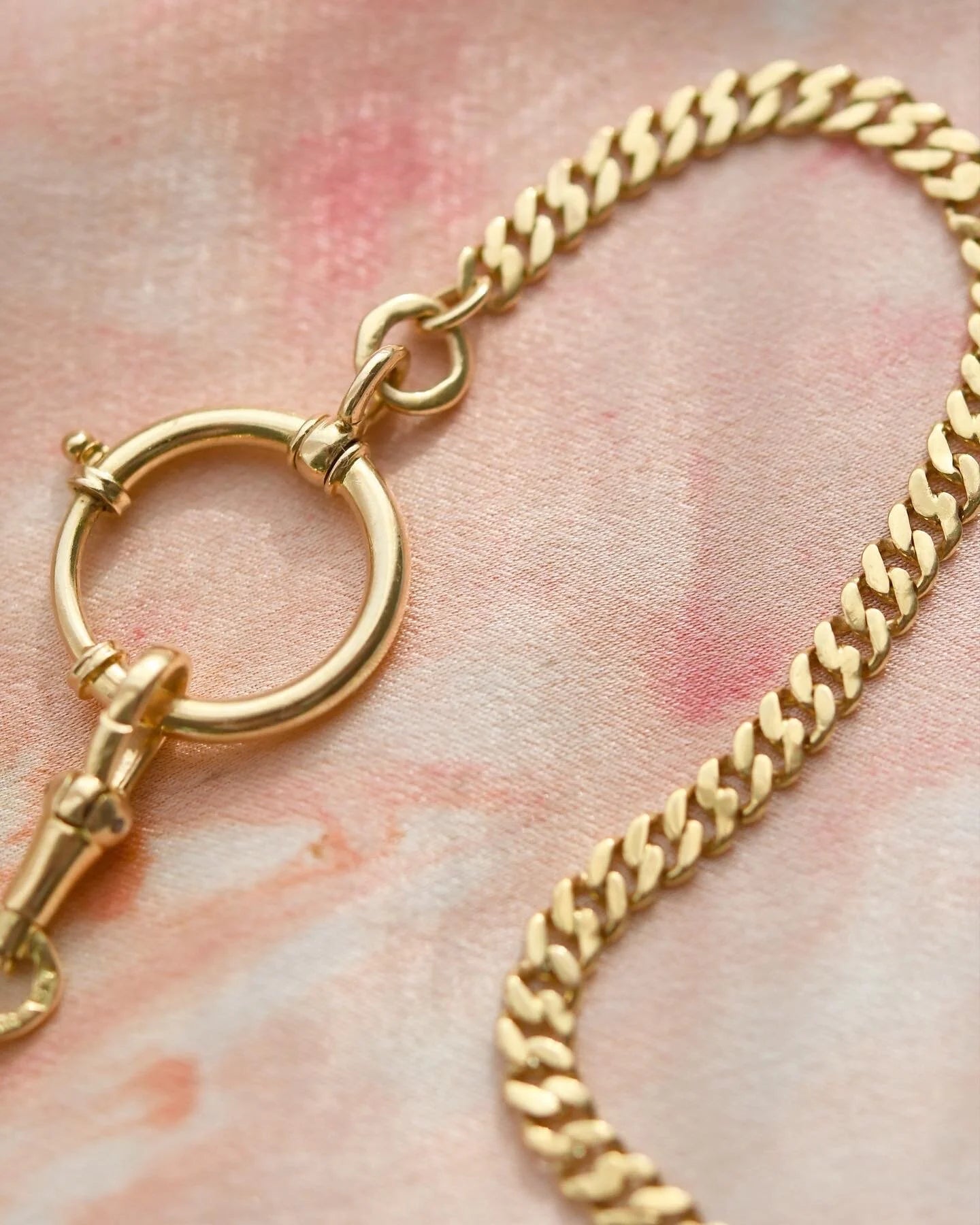 10.4 inches Antique Watch Chain 18K Gold 1938