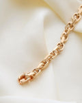 Super Chunky Danish Vintage Biker Link Bracelet 14K Gold Mid 1900s