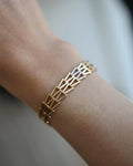 Sublime Swedish V Link Bracelet 18K Gold 1966