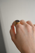 Antique Edwardian Signet Ring Red Agate 18K Gold Sweden 1908