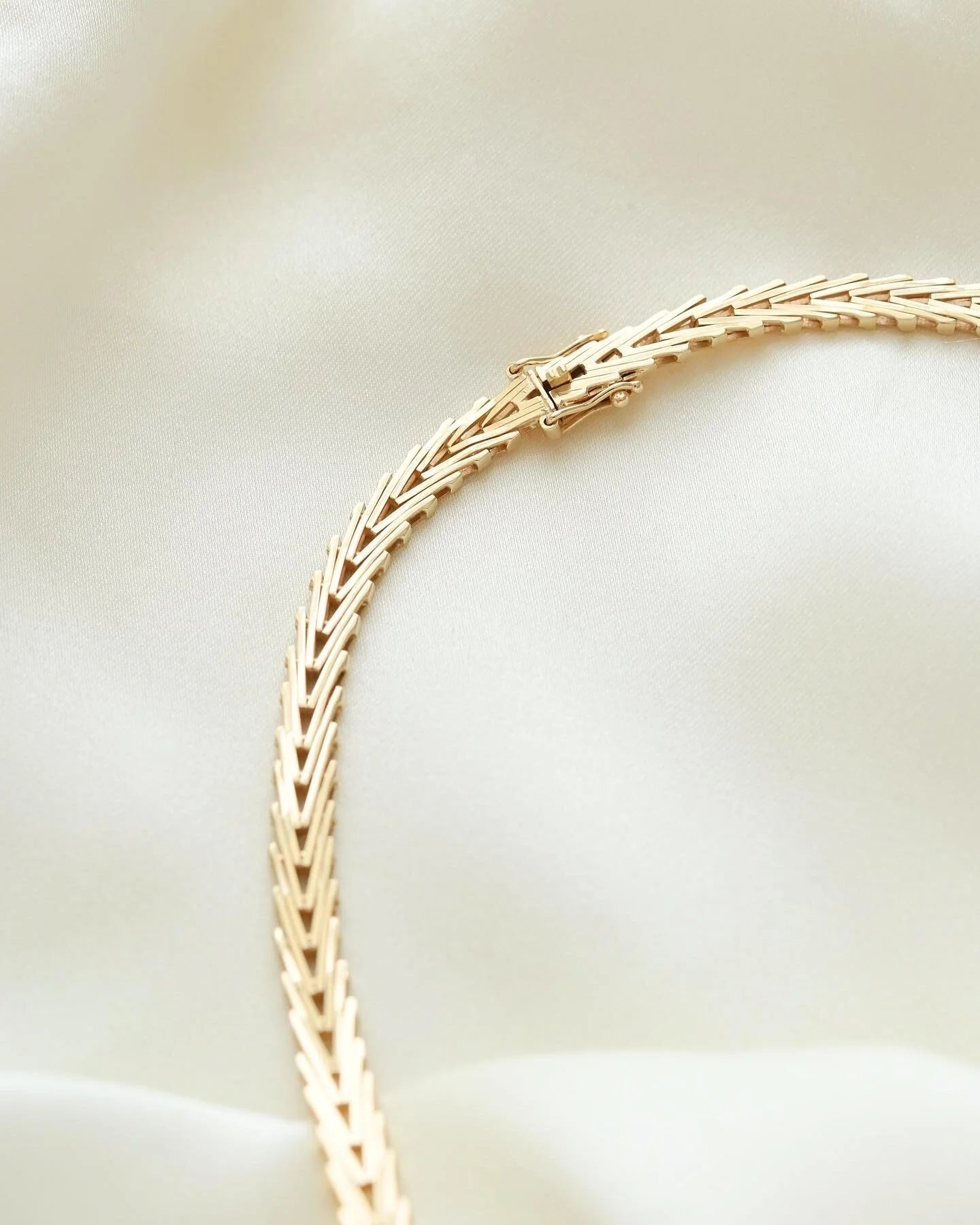 The Last Danish Geneva Link Necklace 14K Gold 1960