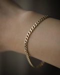 Beautiful Danish Vintage Curb Link Bracelet 14K Gold