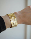 Sexy Braided Italian Vintage Cuff 14K Gold 1970s
