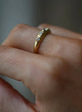 Sweet Heart Diamond Band 18K Gold Vintage 1970s