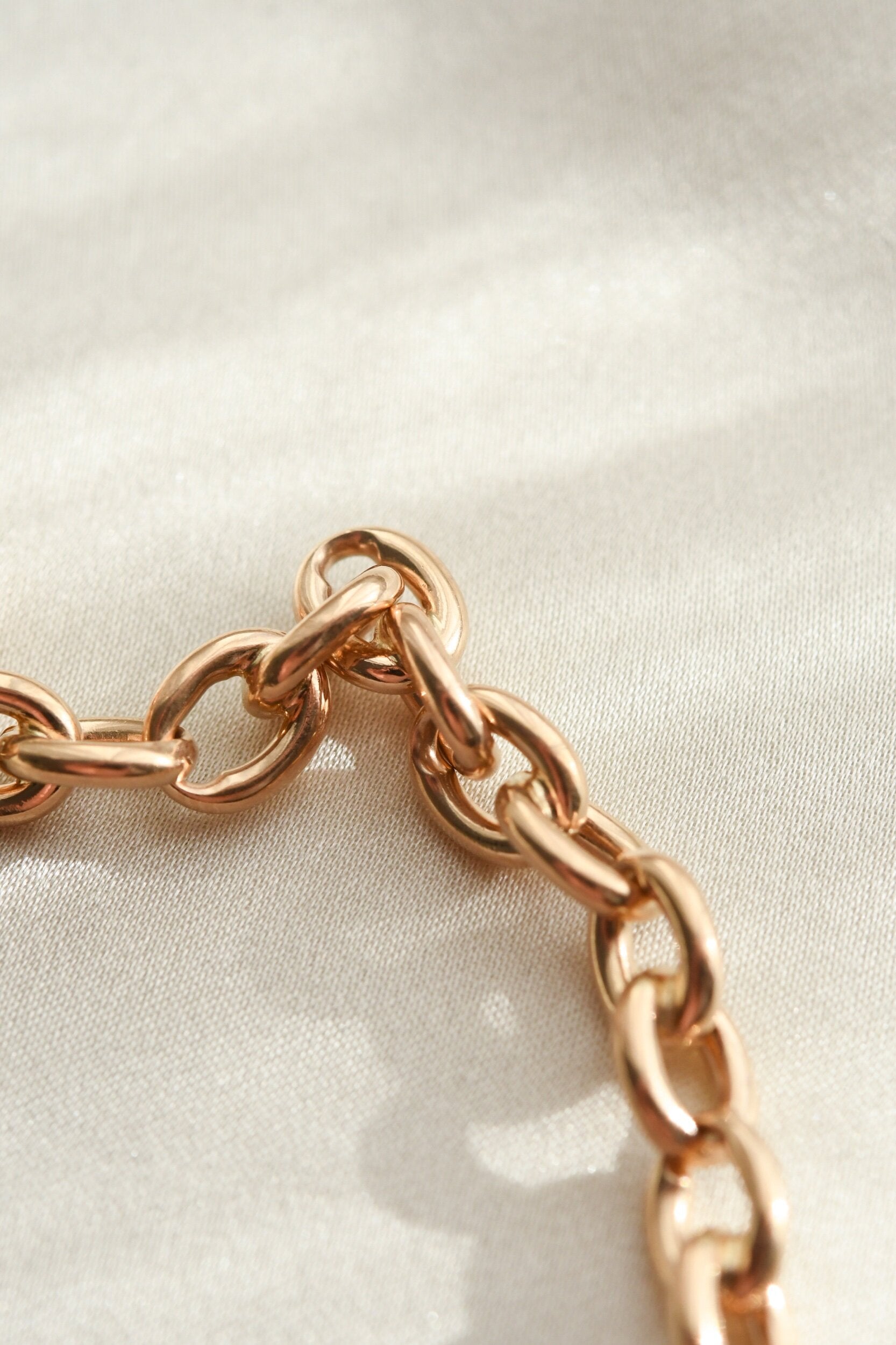 The Little Mermaid Sizeable Anchor Bracelet 14K Rose Toned Gold 1960s