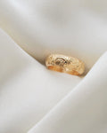 Antique 81 Year Old Engraved Wedding Band 18K Gold 1941