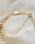 The Ultimate Heavy Vintage Curb Link Necklace 14K Gold