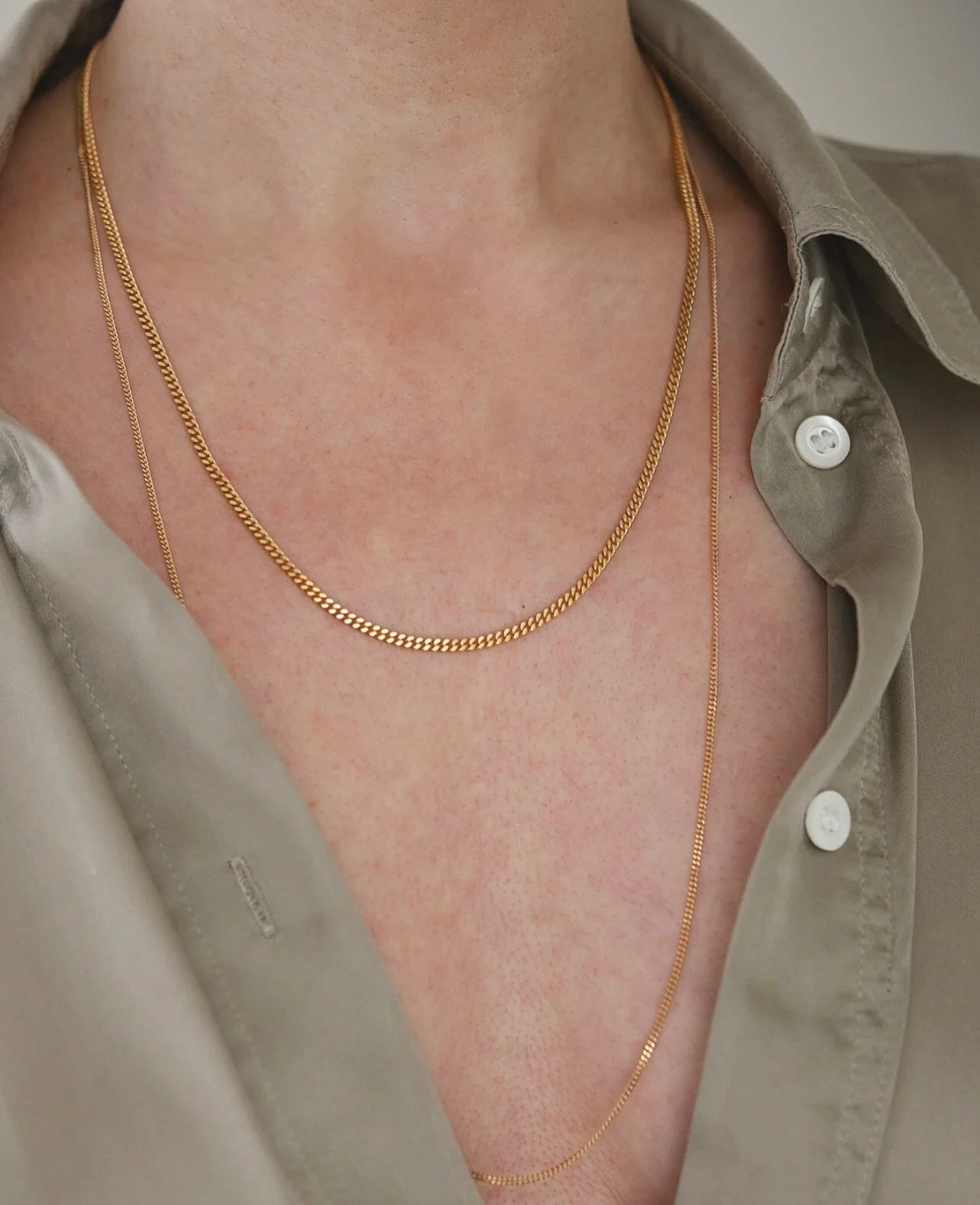 The Perfect Stacking Baby Curb Chain 18K Solid Gold