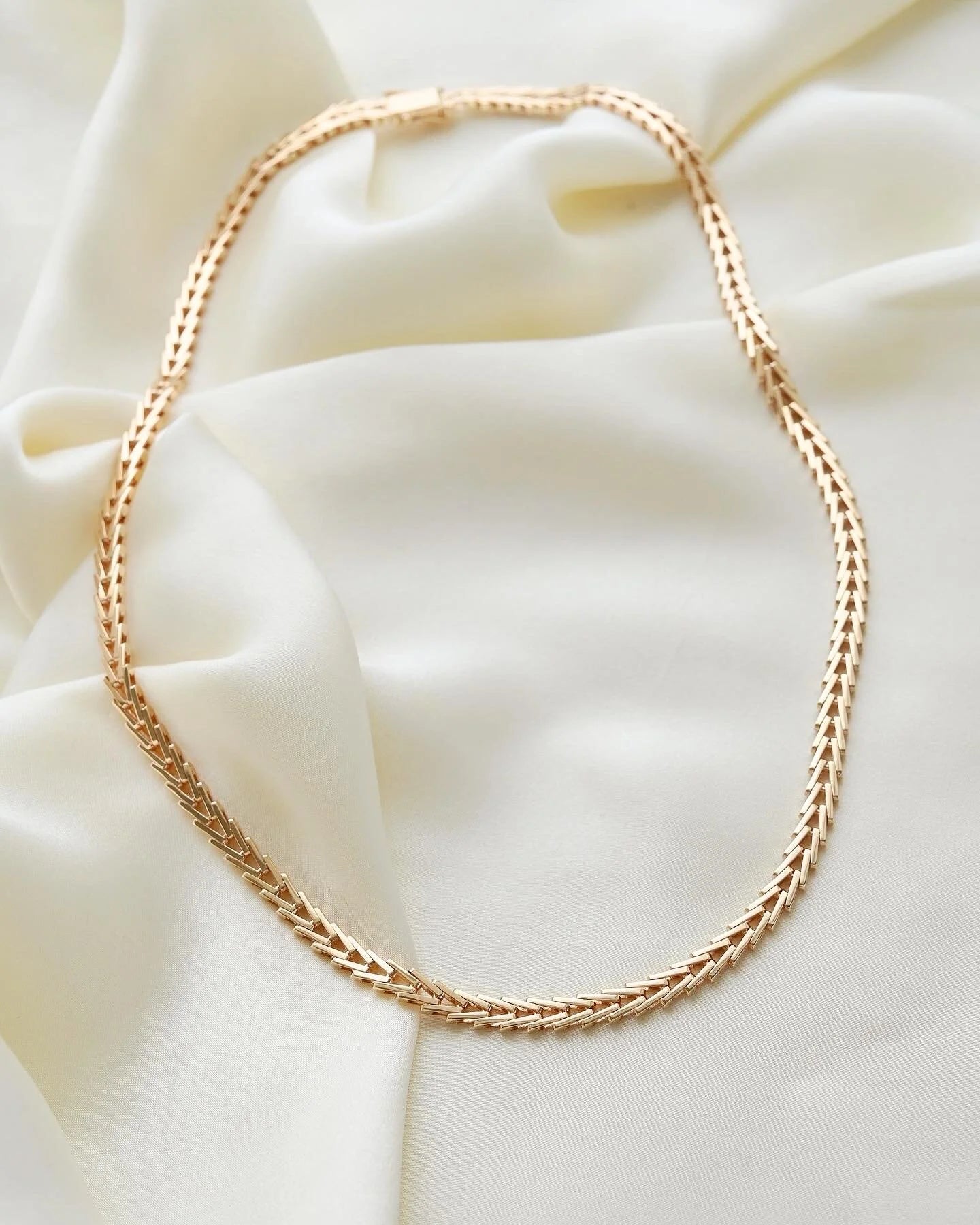 Gorg Rare Lenght Danish Vintage Geneva Link Necklace 14K Gold