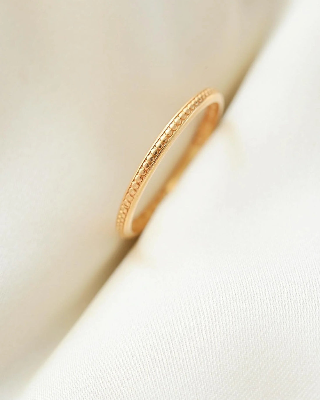 Rare Dotted Swedish Vintage Band 18K Gold