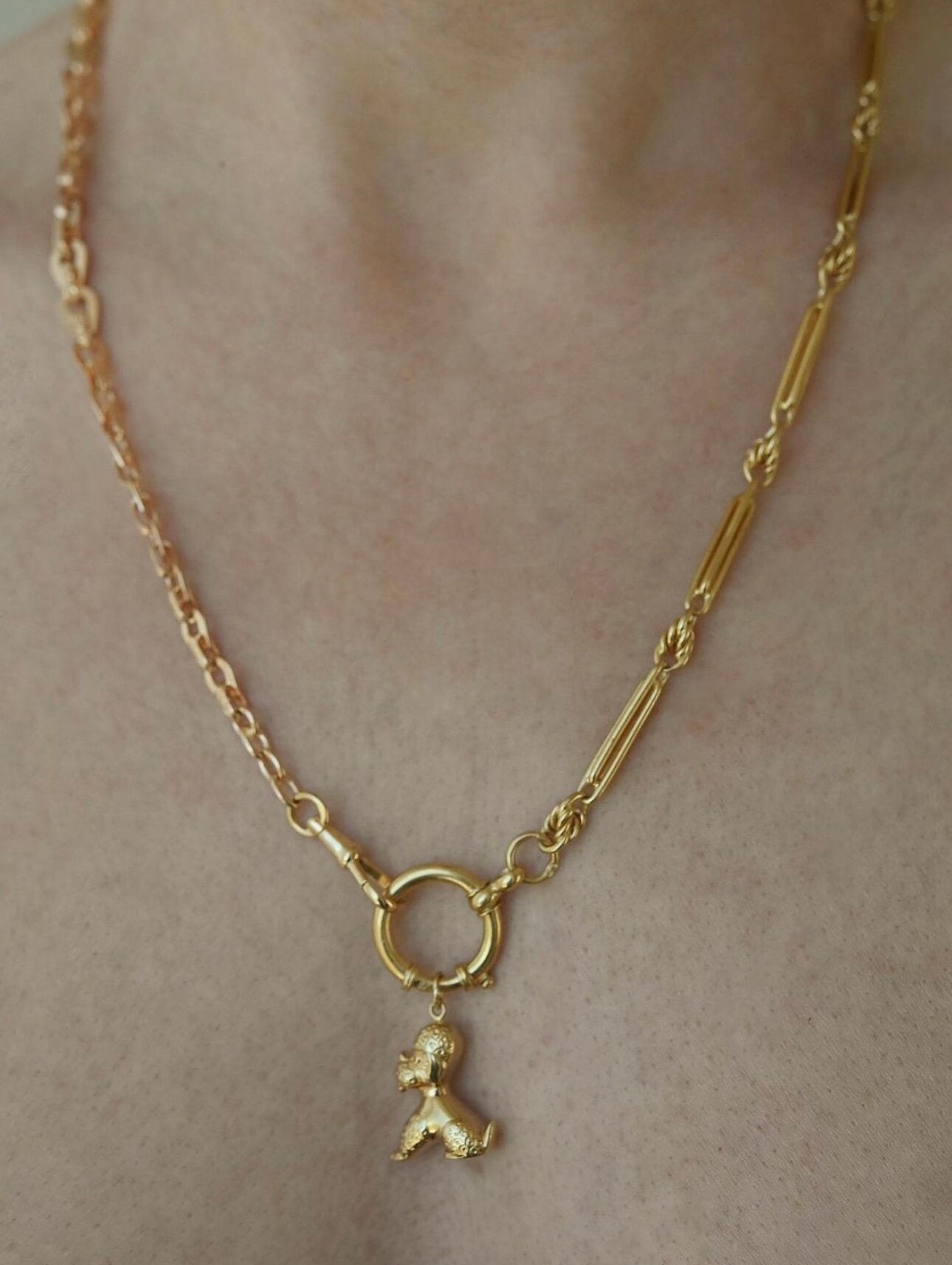 Extraordinary Heavy Antique Watch Chain 18K Gold 1900s