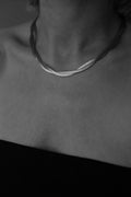 37 grams Heavy Gorg Omega Twist Two Sided Necklace Silver