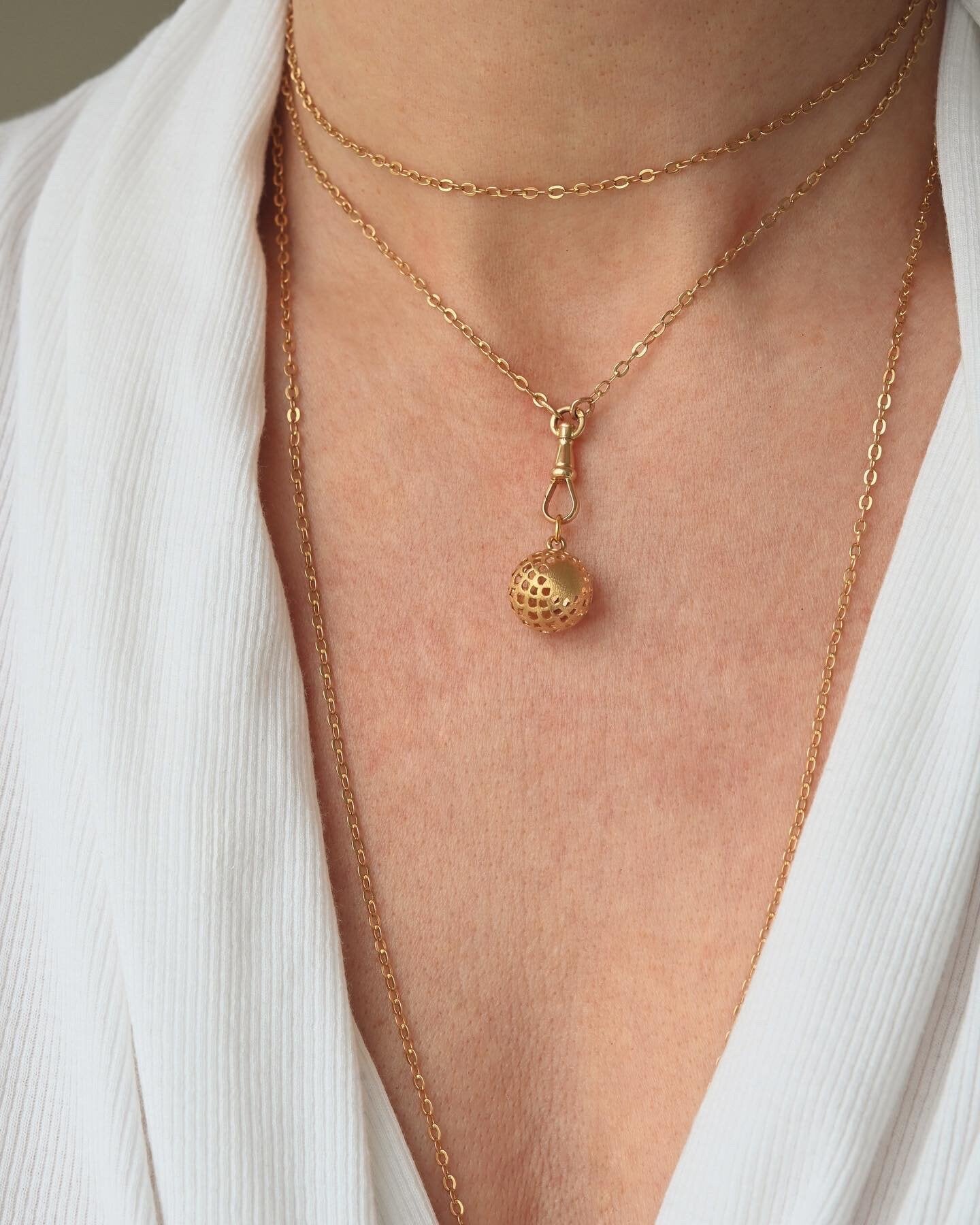 Antique 116-year-old Long Guard Chain 18K Gold 1906