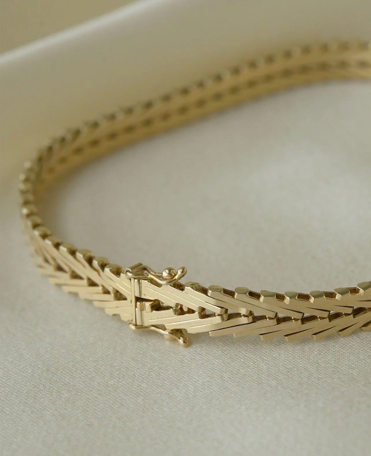 Gorgeous Carl Peter Christensen Geneva Link Bracelet 14K Solid Gold 1960s