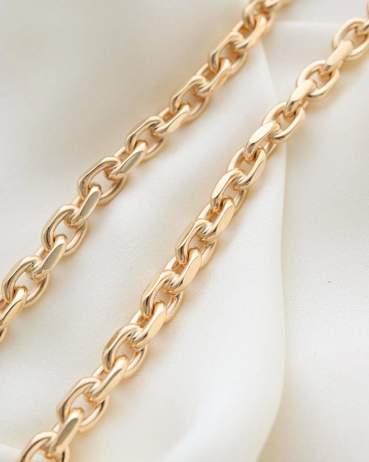 Ultra Heavy Chunky 55 Grams Danish Vintage Anchor Necklace 14K Gold 1970