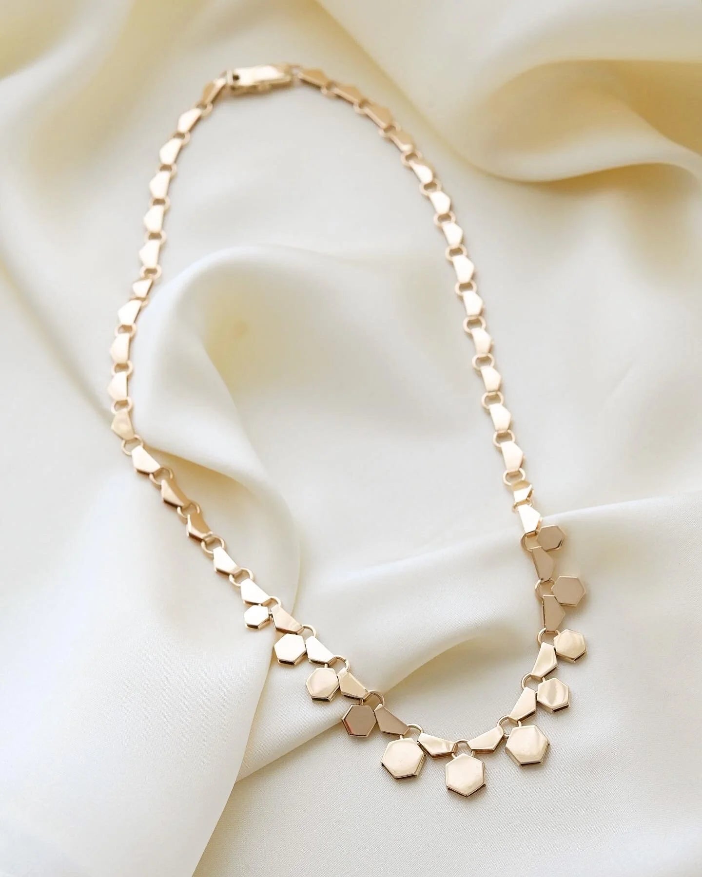 Amazing Mid Century Danish Vintage Necklace 14K 1960s