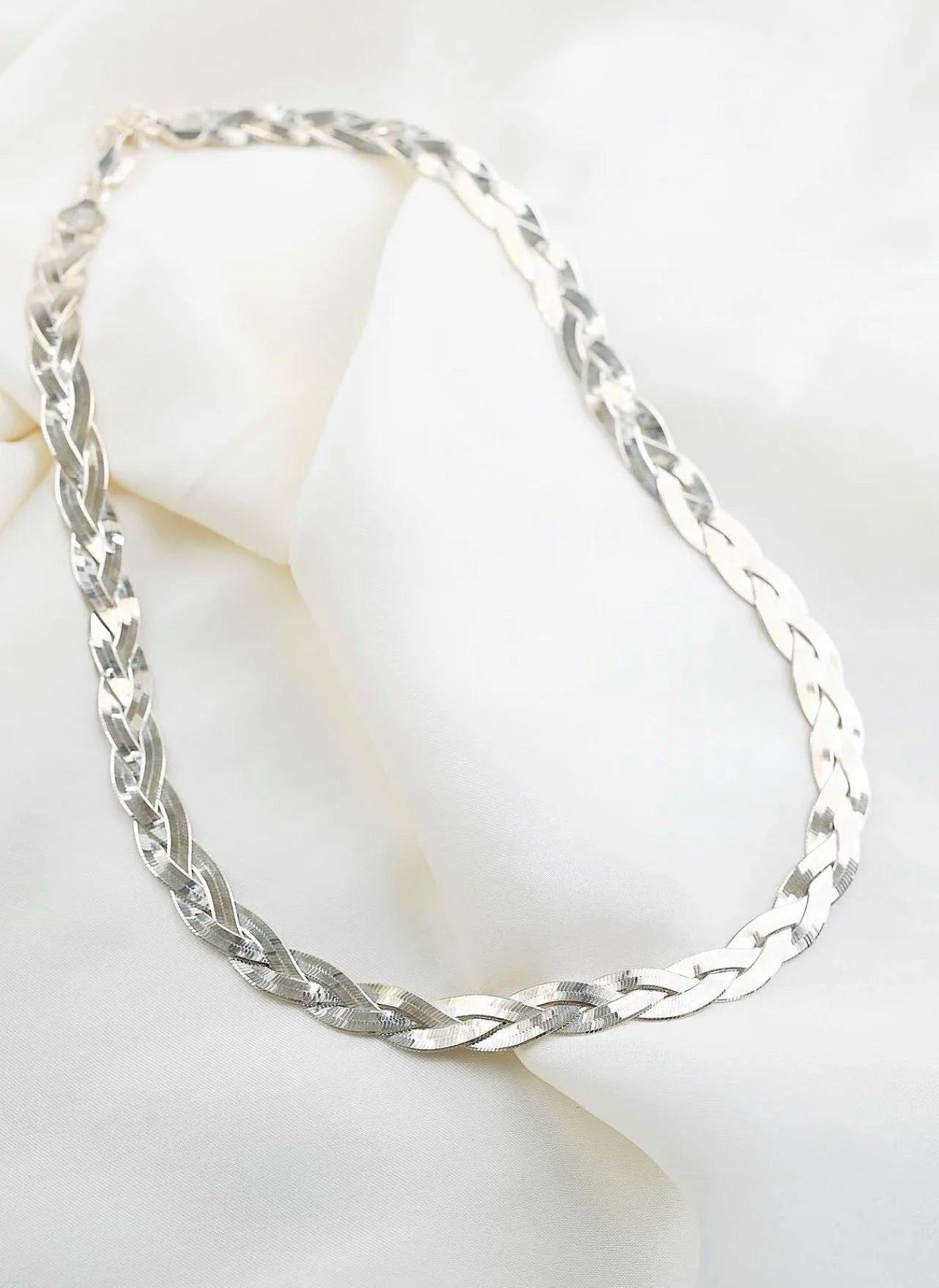 Two-in-one Woven Dream Necklace Sterling Silver Denmark 1990s