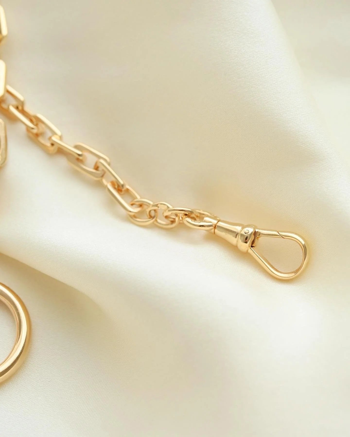 Rare Heavy Antique Watch Chain 18K Gold 1920