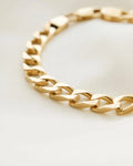Amazing Rare Square Curb Link Bracelet 18K Gold 1970s