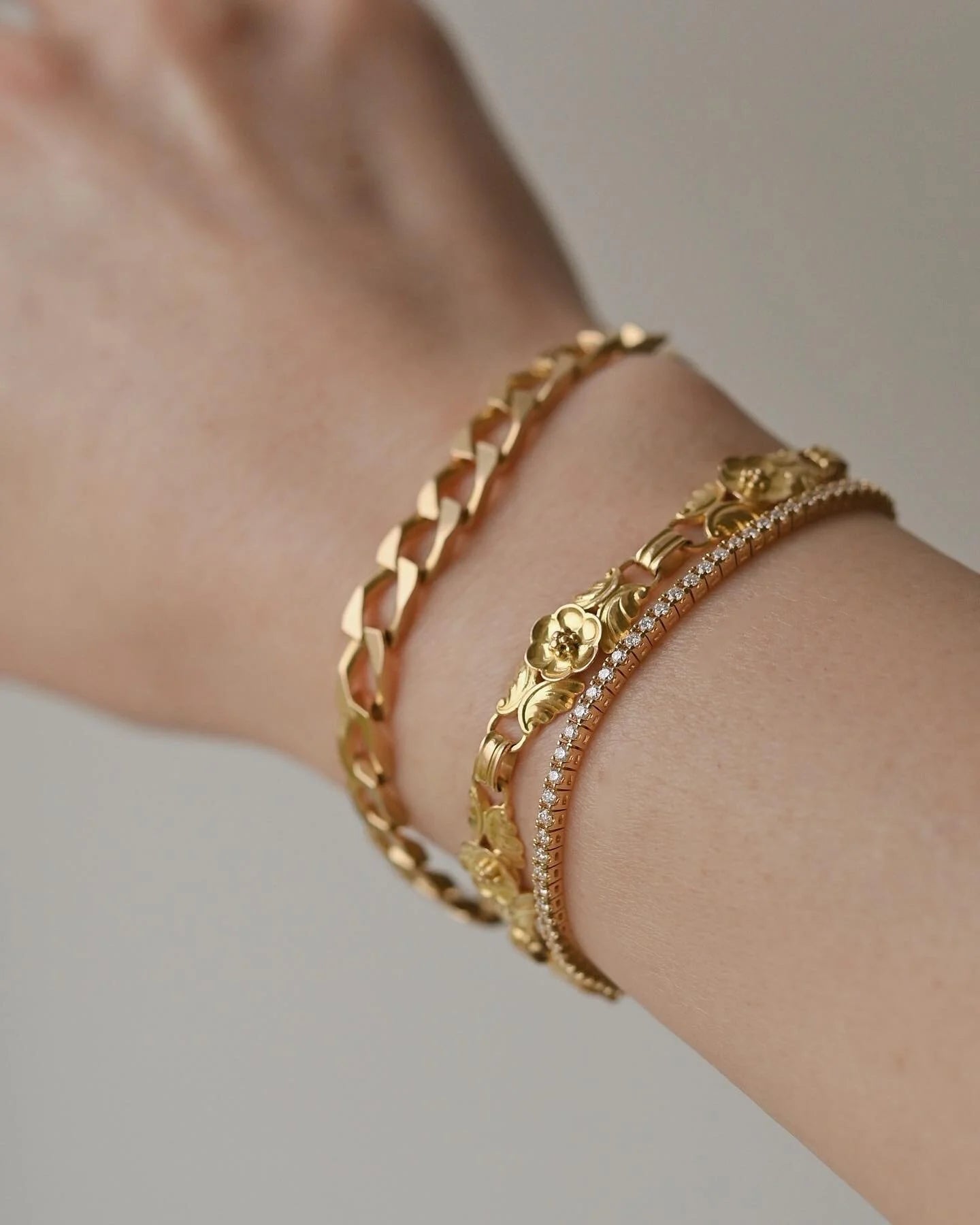 Rare Antique Bracelet By Georg Jensen 18K Gold Beg. 1900s