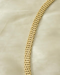 Rare Wide Danish Vintage Brick Link Necklace 14K Gold 1960s