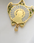 Out Of This World Amazing Pliqué A Jour Enamel Pendant 18K Gold 1910s