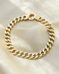 Chunky Vintage Curb Link Bracelet 18K Gold