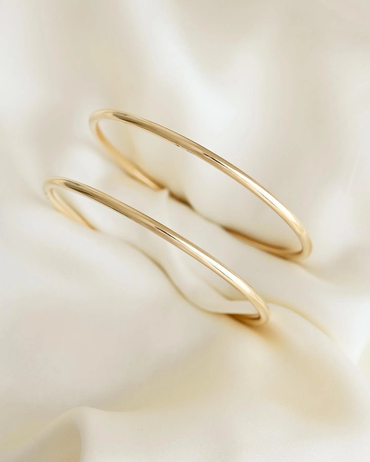 The PERFECT Solid Through and Through Heavy Danish Vintage Bangle 14K Gold