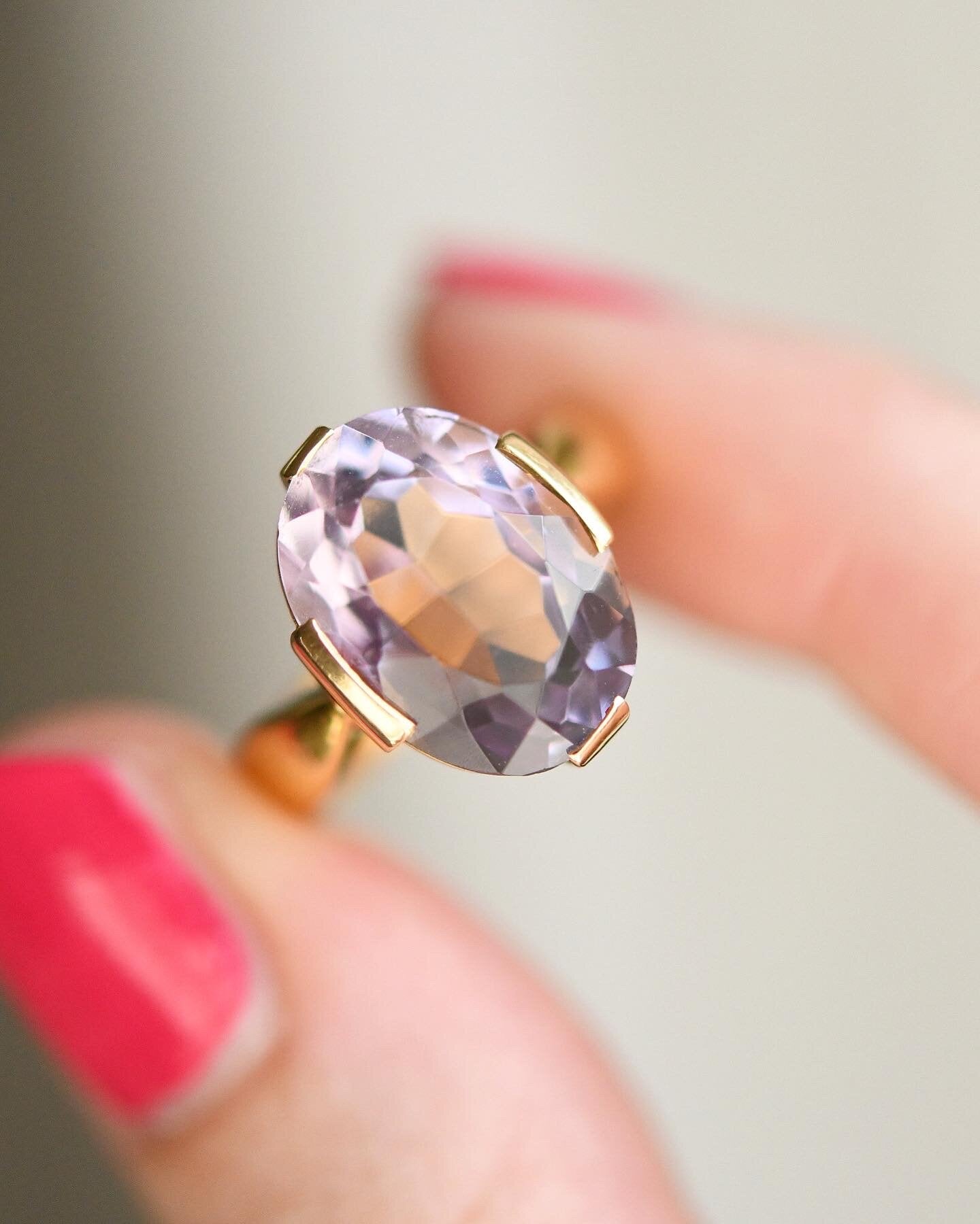 Beautiful Lavendar Amethyst 23K Gold 1900