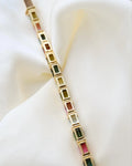The Will Get Complimented Forever Aquamarine & Multicolored Tourmaline Bracelet 18K Gold