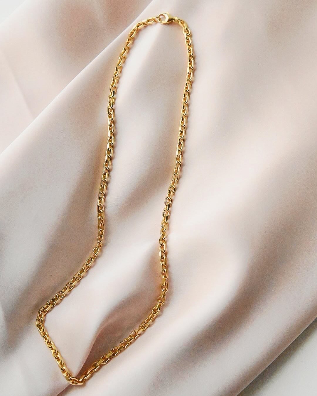 Perfect 14K Solid Vintage Biker Chain Denmark Late 1900s