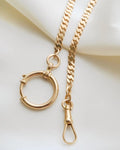 Antique Watch Chain Curb Link 18K Solid Gold