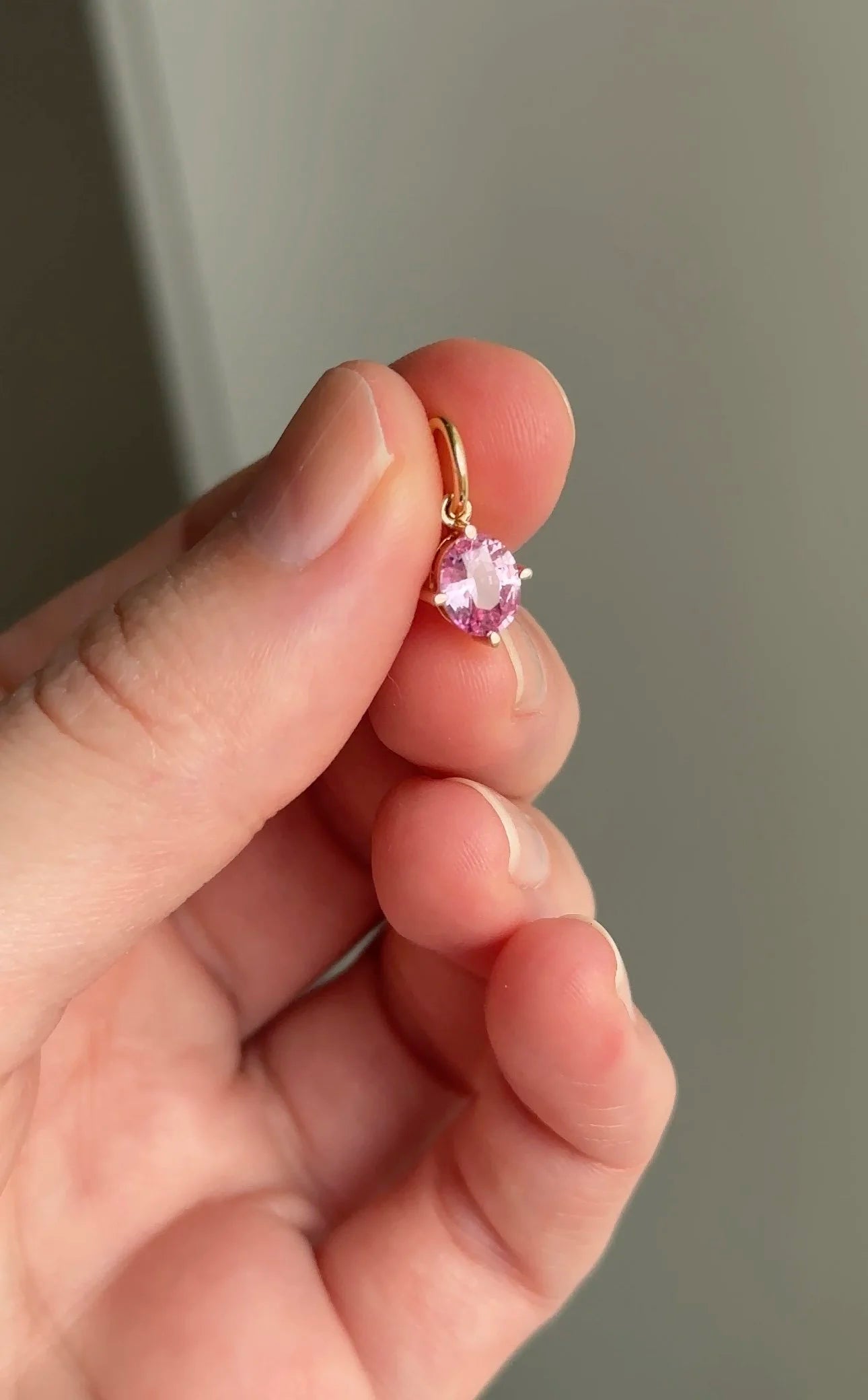 OMJ FINE JEWELRY : Cotton Candy Charms All Natural Untreated Sapphire Diamond and Tourmaline 18K Gold