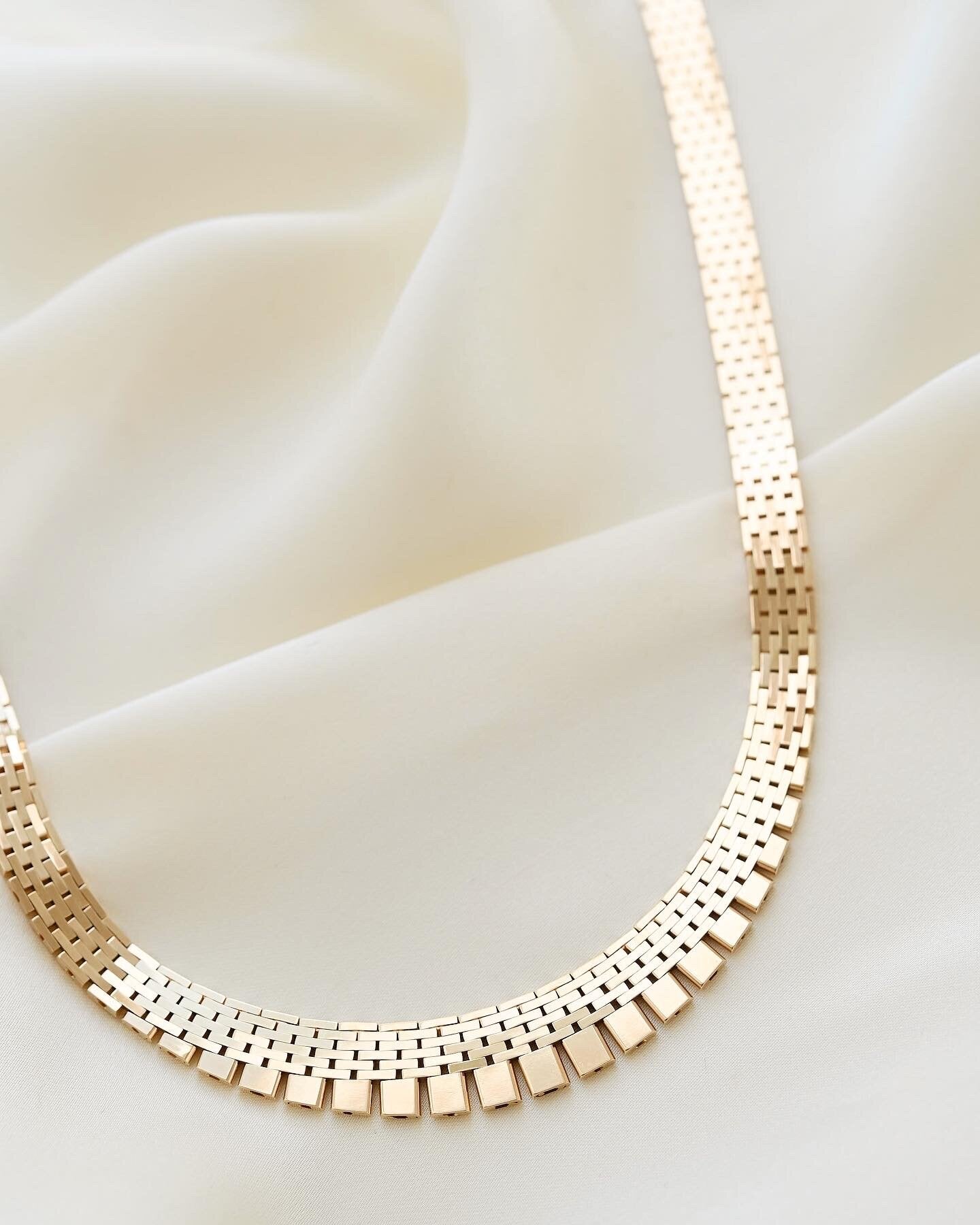 Magical Big Heavy 19.75 Inches Danish Vintage Necklace 1960s