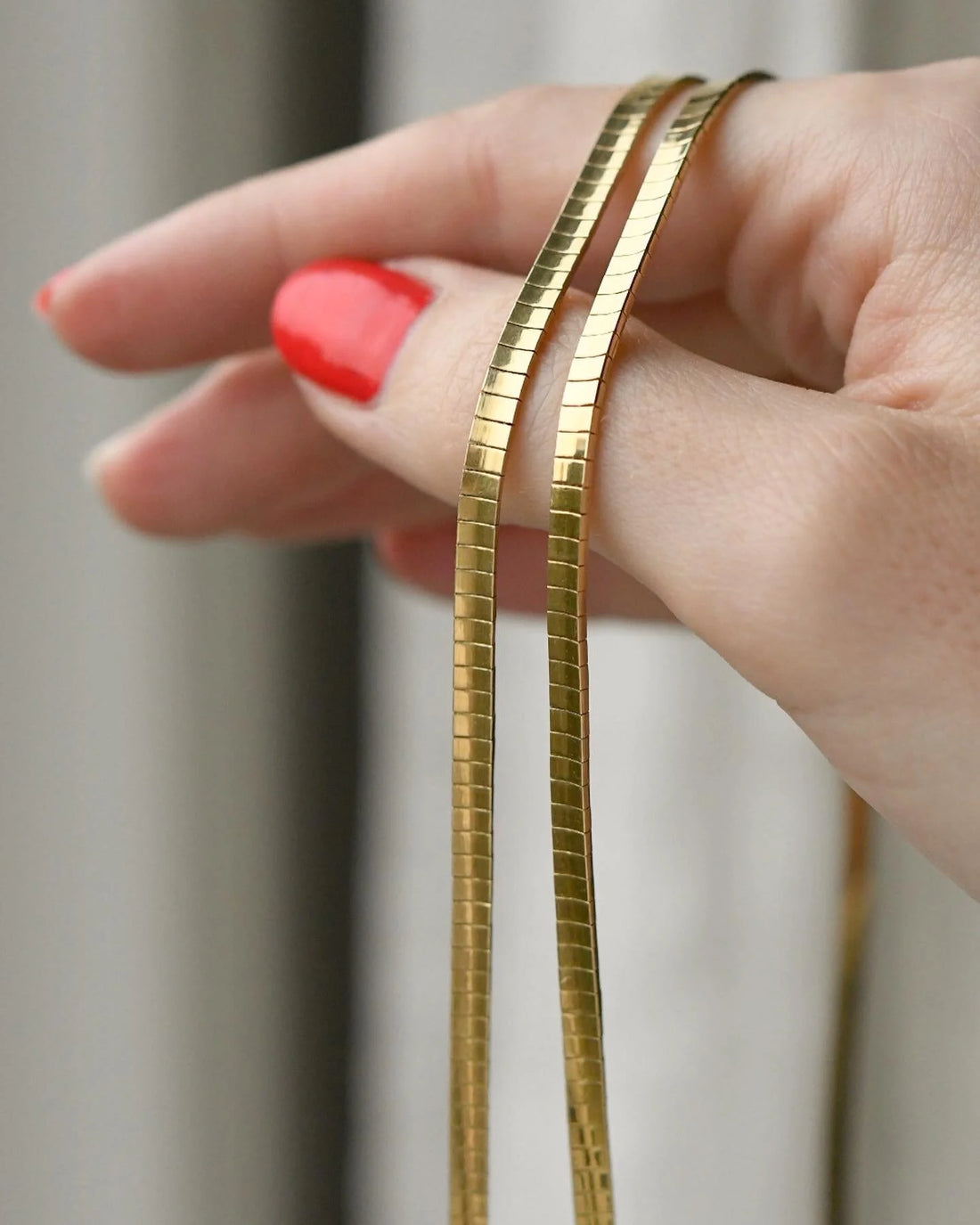 Beautiful Liquid Gold Necklace 14K 1970s