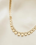 Magical Rare Baby Brick Link Necklace 14K Gold 1970s
