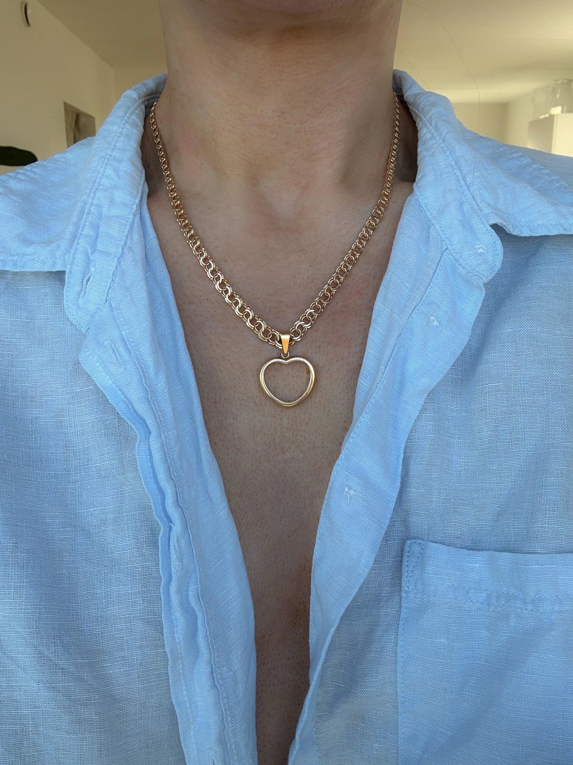 Super Radiant Bismarck Chain Vintage w Hallmarks 18K Gold