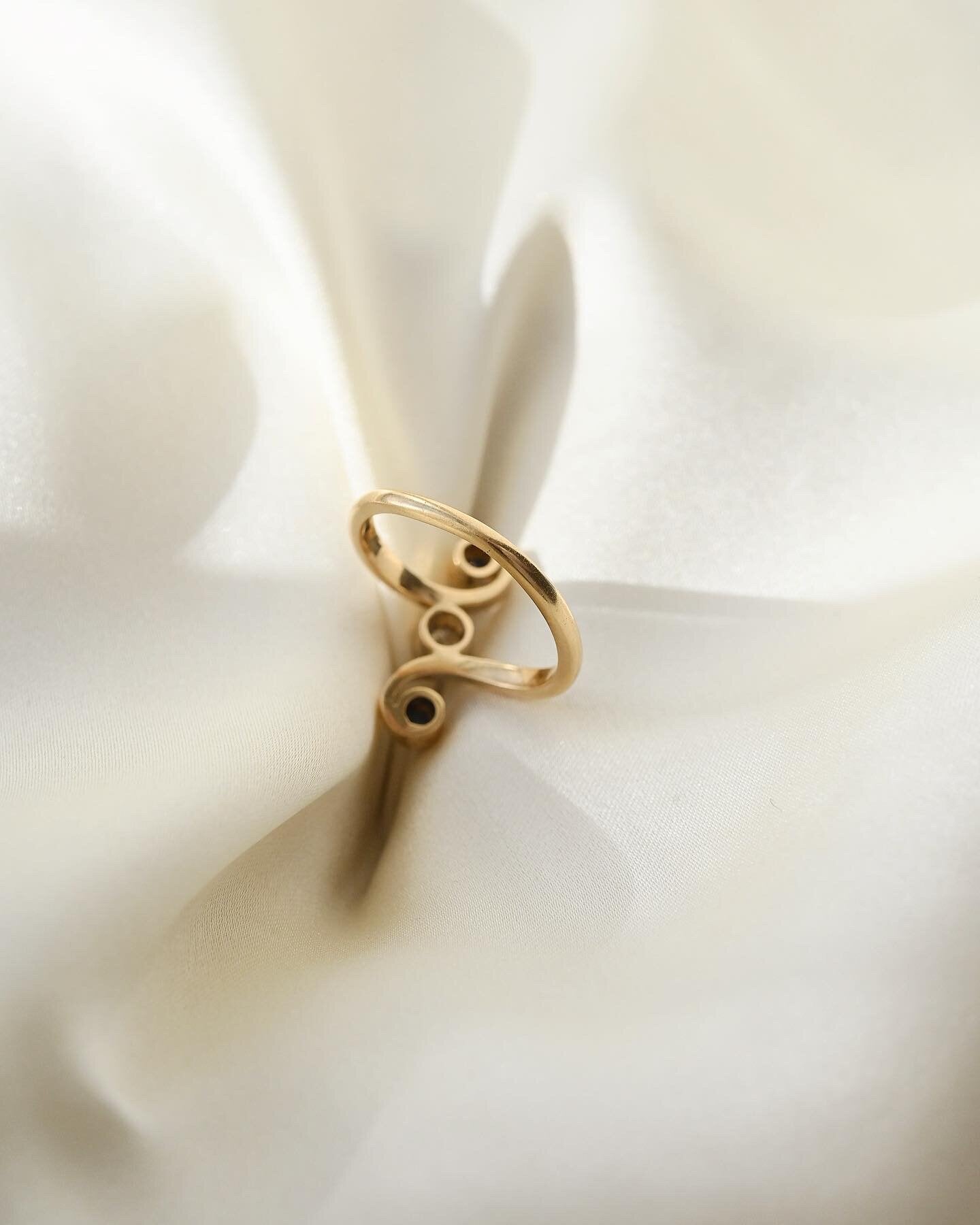 Antique Toi et Moi Ring By Holger Fischer 14K Gold 1930s