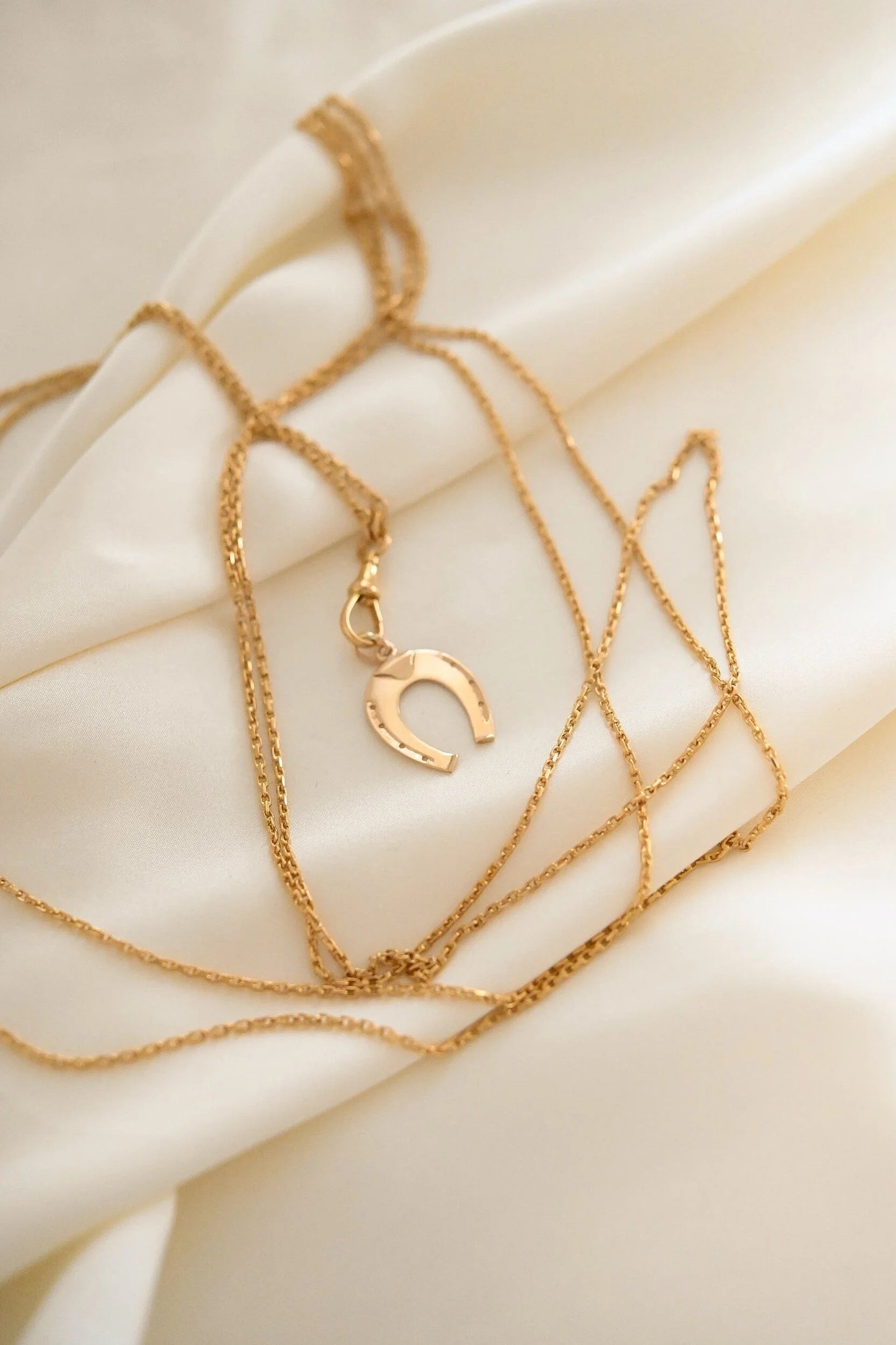 Lucky Swedish Vintage Horse Shoe Charm 18K Gold
