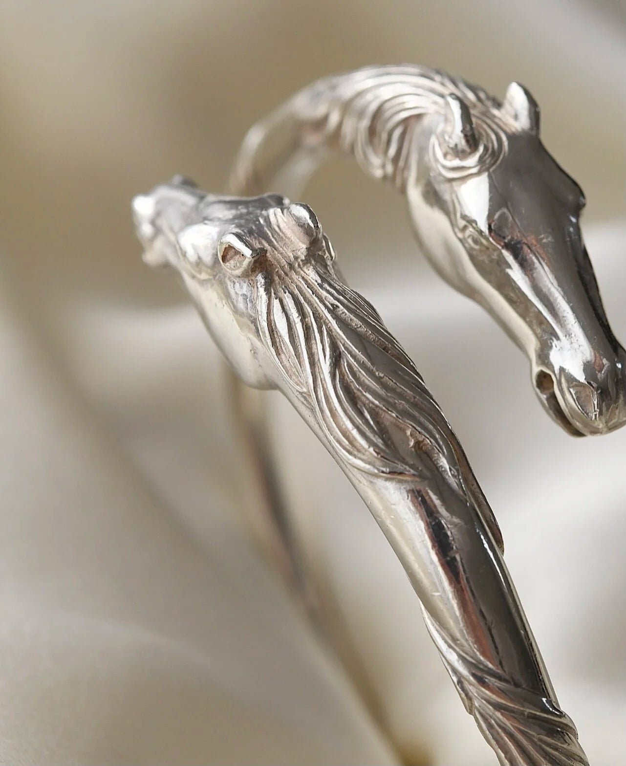 French Sterling Silver Horse Bracelet By Arthus Bertrand &amp; Cie 1940s