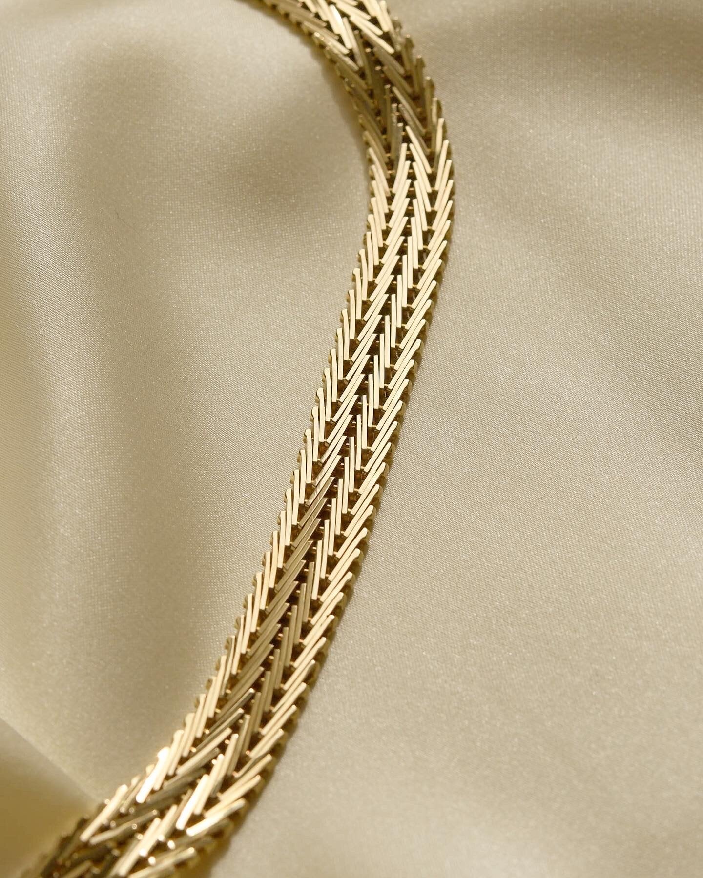 Sublime Double Row Geneva Chain 14K Gold 1960s