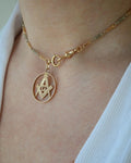 Amazing Two Toned Antique Watch Chain Choker 18K Gold 1940s